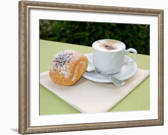 Morning Cappuccino at Eden Grand Hotel, Lake Lugano, Lugano, Switzerland-Lisa S. Engelbrecht-Framed Photographic Print