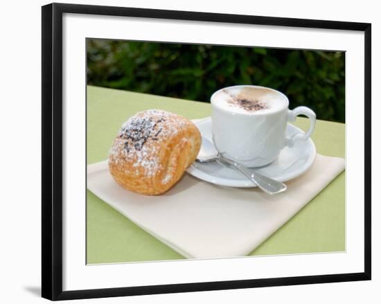 Morning Cappuccino at Eden Grand Hotel, Lake Lugano, Lugano, Switzerland-Lisa S. Engelbrecht-Framed Photographic Print
