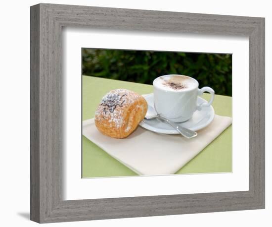 Morning Cappuccino at Eden Grand Hotel, Lake Lugano, Lugano, Switzerland-Lisa S. Engelbrecht-Framed Photographic Print