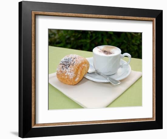 Morning Cappuccino at Eden Grand Hotel, Lake Lugano, Lugano, Switzerland-Lisa S. Engelbrecht-Framed Photographic Print