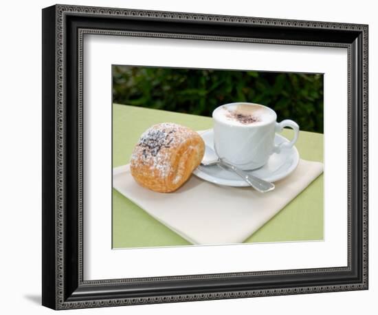 Morning Cappuccino at Eden Grand Hotel, Lake Lugano, Lugano, Switzerland-Lisa S. Engelbrecht-Framed Photographic Print