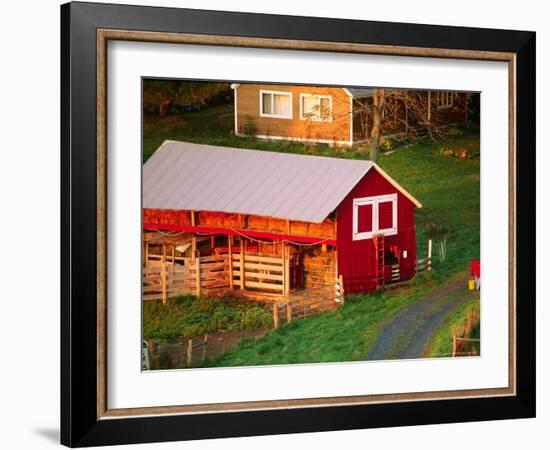 Morning Chores on the Farm, Vershire, Vermont, USA-Charles Sleicher-Framed Photographic Print