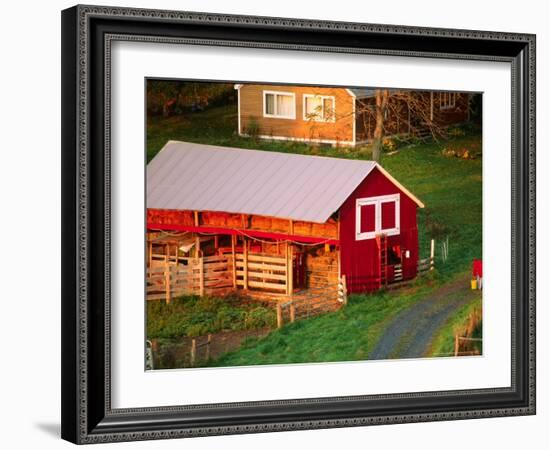 Morning Chores on the Farm, Vershire, Vermont, USA-Charles Sleicher-Framed Photographic Print