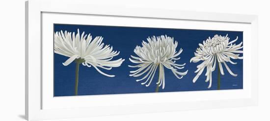 Morning Chrysanthemums V Indigo-Kathrine Lovell-Framed Art Print