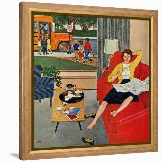 "Morning Coffee Break", September 12, 1959-Amos Sewell-Framed Premier Image Canvas