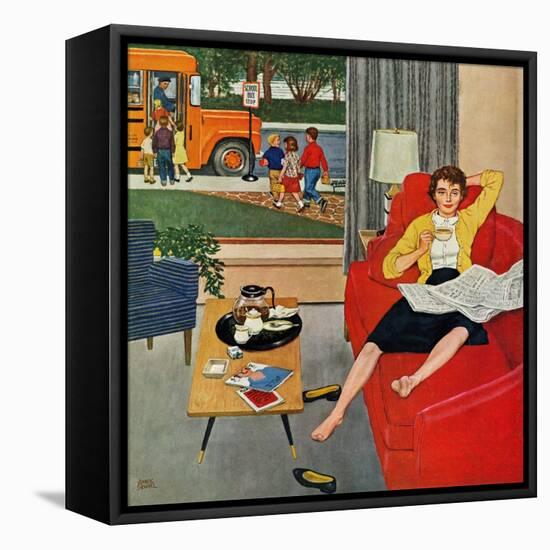 "Morning Coffee Break", September 12, 1959-Amos Sewell-Framed Premier Image Canvas