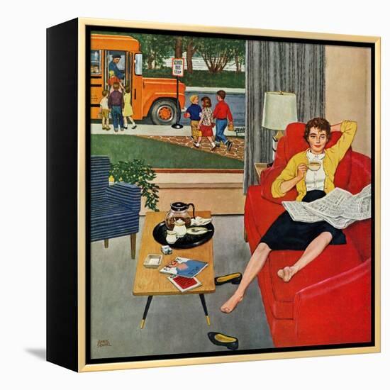 "Morning Coffee Break", September 12, 1959-Amos Sewell-Framed Premier Image Canvas