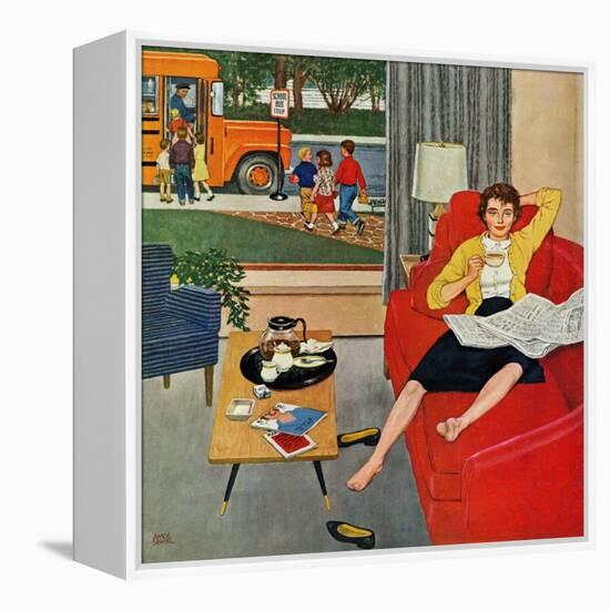 "Morning Coffee Break", September 12, 1959-Amos Sewell-Framed Premier Image Canvas