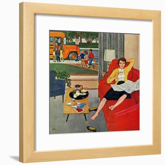 "Morning Coffee Break", September 12, 1959-Amos Sewell-Framed Giclee Print