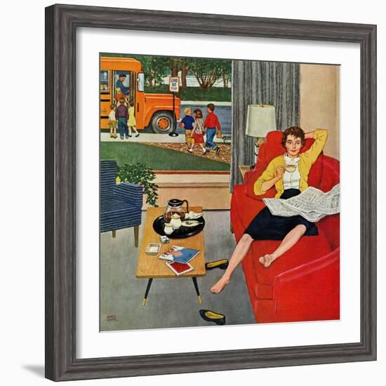 "Morning Coffee Break", September 12, 1959-Amos Sewell-Framed Giclee Print