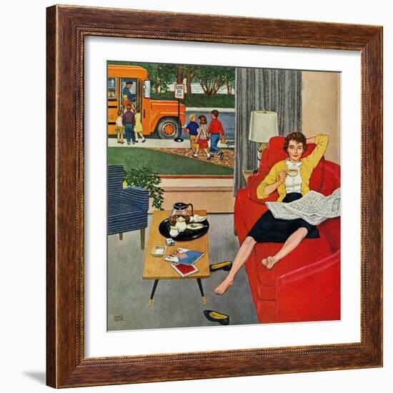 "Morning Coffee Break", September 12, 1959-Amos Sewell-Framed Giclee Print