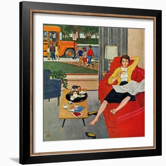 "Morning Coffee Break", September 12, 1959-Amos Sewell-Framed Giclee Print