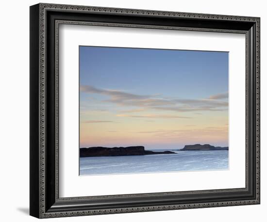 Morning Colours with a View across Loch Bracadale Showing Ardtreck Point and the Island of Oronsay,-Jon Gibbs-Framed Photographic Print