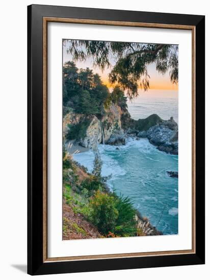 Morning Cove and Waterfall, McWay Falls, Big Sur California Coast-Vincent James-Framed Photographic Print