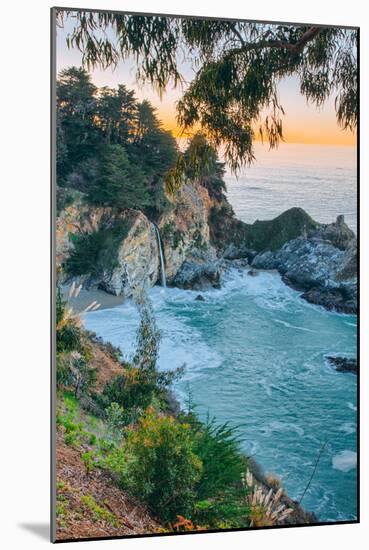 Morning Cove and Waterfall, McWay Falls, Big Sur California Coast-Vincent James-Mounted Photographic Print