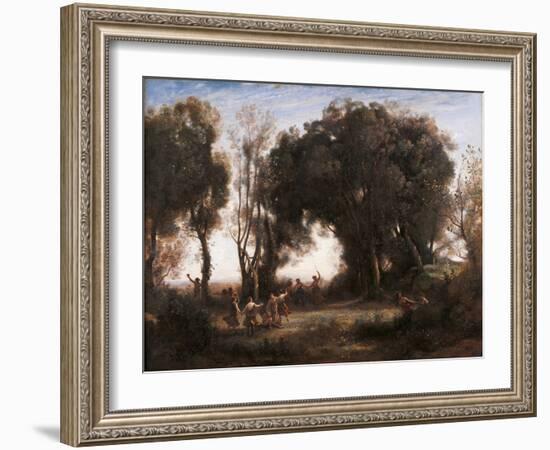 Morning Dance of the Nymphs-Jean-Baptiste-Camille Corot-Framed Art Print