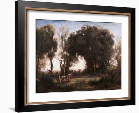 Morning Dance of the Nymphs-Jean-Baptiste-Camille Corot-Framed Art Print