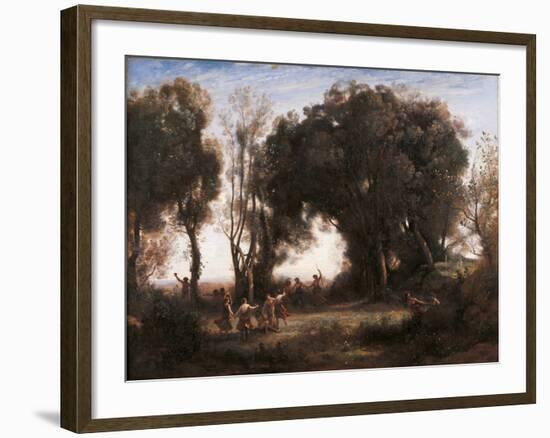 Morning Dance of the Nymphs-Jean-Baptiste-Camille Corot-Framed Art Print