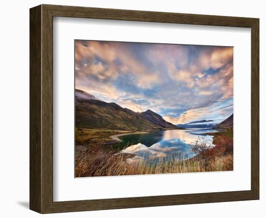 Morning Delight at Lake Hawea-Yan Zhang-Framed Photographic Print