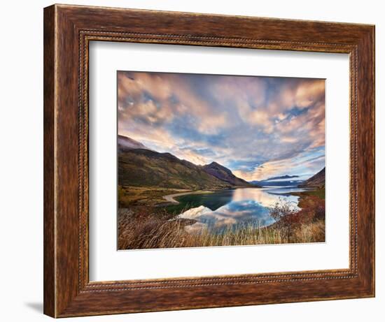 Morning Delight at Lake Hawea-Yan Zhang-Framed Photographic Print