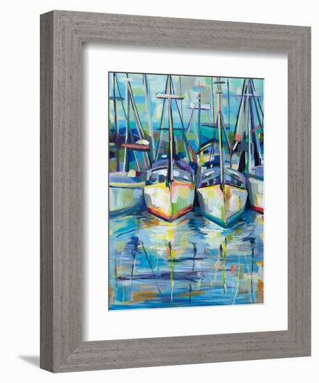 Morning Dock-Jeanette Vertentes-Framed Art Print