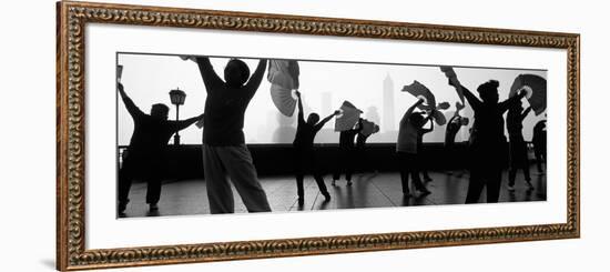 Morning Exercise, the Bund, Shanghai, China-null-Framed Photographic Print