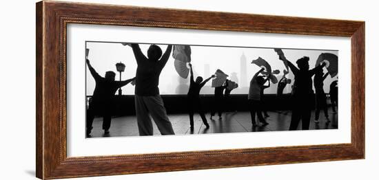 Morning Exercise, the Bund, Shanghai, China-null-Framed Photographic Print