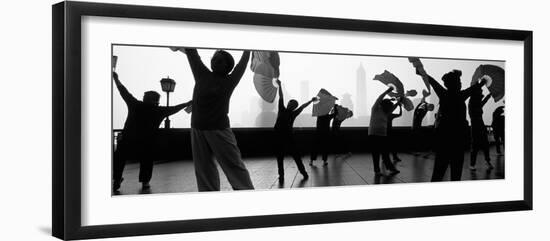 Morning Exercise, the Bund, Shanghai, China-null-Framed Photographic Print