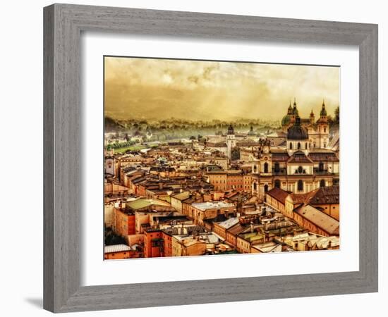 Morning Fog Lifts over Salzburg, Home to Mozart, Salzburg, Austria-Richard Duval-Framed Photographic Print