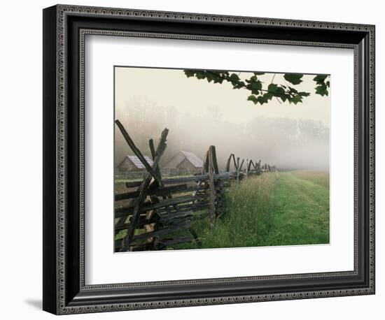 Morning Fog on a Mountain Farm-Gary W. Carter-Framed Photographic Print