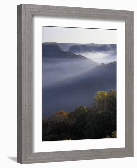 Morning Fog on Ridges of Red River Gorge Geological Area, Great Smokey Mountains National Park, TN-Adam Jones-Framed Photographic Print