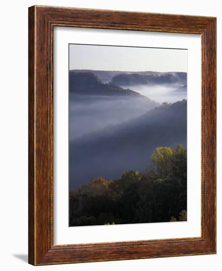 Morning Fog on Ridges of Red River Gorge Geological Area, Great Smokey Mountains National Park, TN-Adam Jones-Framed Photographic Print