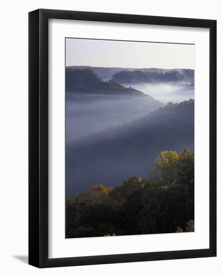 Morning Fog on Ridges of Red River Gorge Geological Area, Great Smokey Mountains National Park, TN-Adam Jones-Framed Photographic Print