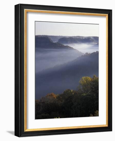 Morning Fog on Ridges of Red River Gorge Geological Area, Great Smokey Mountains National Park, TN-Adam Jones-Framed Photographic Print