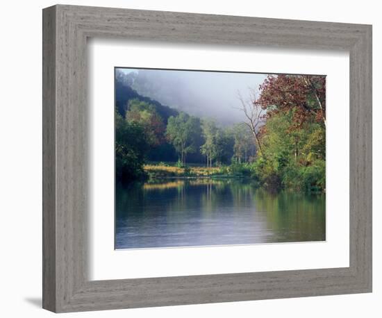 Morning Fog on River, Missouri, USA-Gayle Harper-Framed Photographic Print