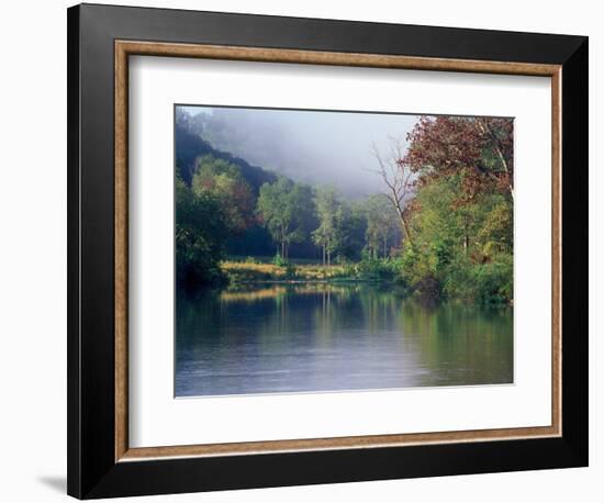 Morning Fog on River, Missouri, USA-Gayle Harper-Framed Photographic Print