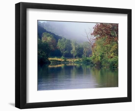 Morning Fog on River, Missouri, USA-Gayle Harper-Framed Photographic Print