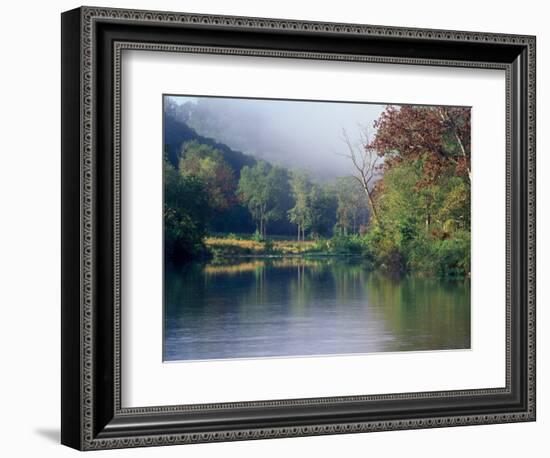 Morning Fog on River, Missouri, USA-Gayle Harper-Framed Photographic Print