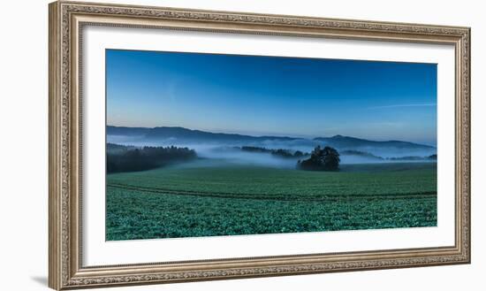 Morning Fog over a Field-Jorg Simanowski-Framed Photographic Print