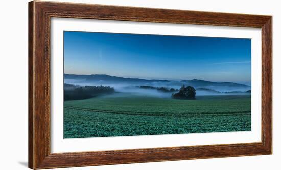 Morning Fog over a Field-Jorg Simanowski-Framed Photographic Print