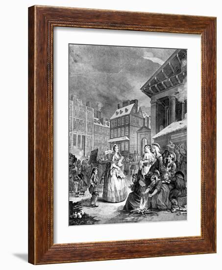 Morning (Four Times of the Da), 1738-William Hogarth-Framed Giclee Print