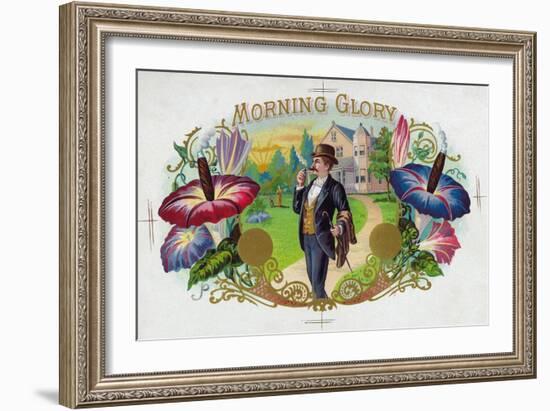 Morning Glory Brand Cigar Box Label-Lantern Press-Framed Art Print