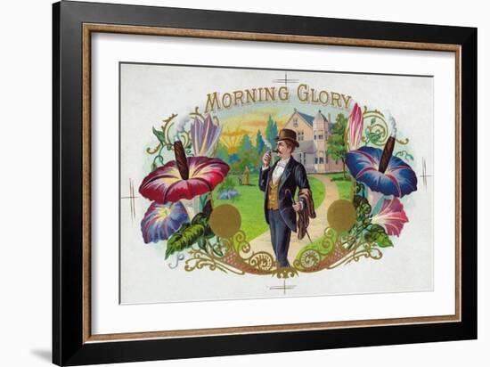 Morning Glory Brand Cigar Box Label-Lantern Press-Framed Art Print