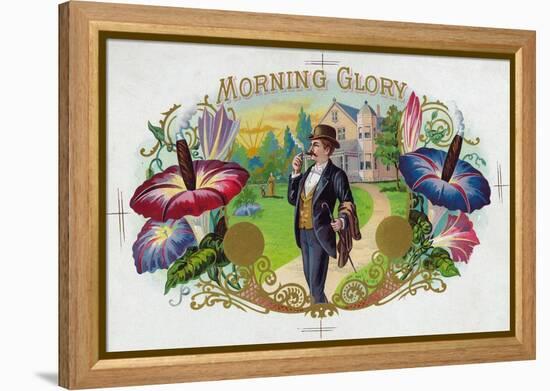 Morning Glory Brand Cigar Box Label-Lantern Press-Framed Stretched Canvas