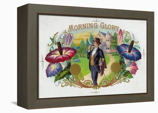 Morning Glory Brand Cigar Box Label-Lantern Press-Framed Stretched Canvas