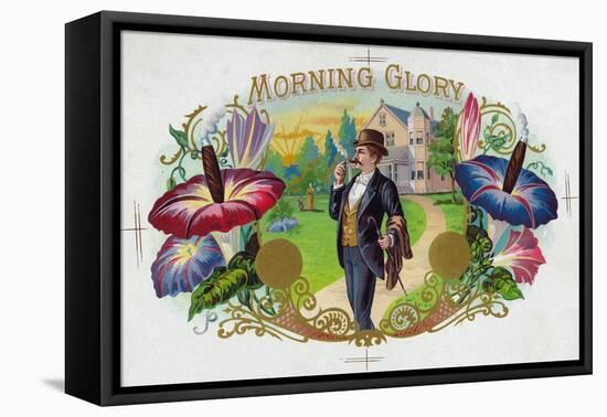 Morning Glory Brand Cigar Box Label-Lantern Press-Framed Stretched Canvas