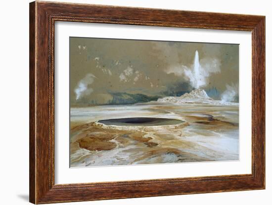 Morning Glory Pool, 1873-Thomas Moran-Framed Giclee Print