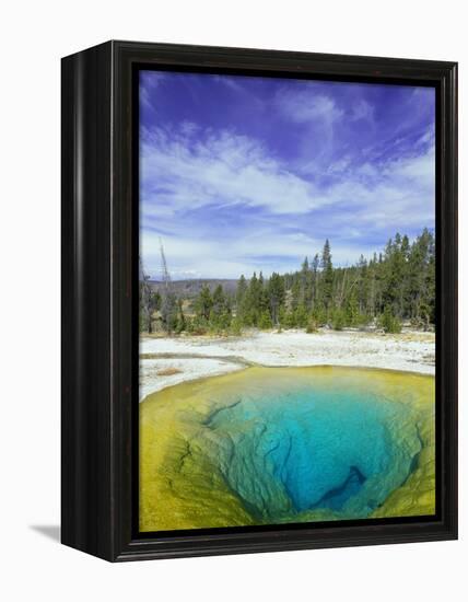 Morning Glory Pool, Old Faithful Geyser, Yellowstone National Park, Wyoming, USA-Pete Cairns-Framed Premier Image Canvas