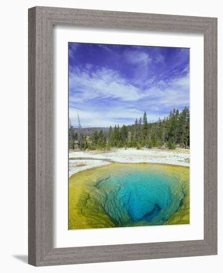 Morning Glory Pool, Old Faithful Geyser, Yellowstone National Park, Wyoming, USA-Pete Cairns-Framed Photographic Print