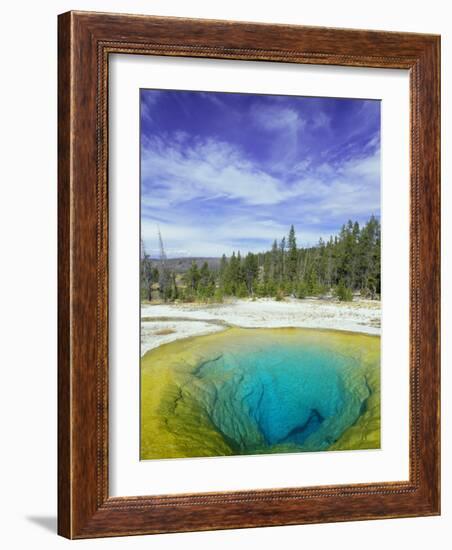 Morning Glory Pool, Old Faithful Geyser, Yellowstone National Park, Wyoming, USA-Pete Cairns-Framed Photographic Print